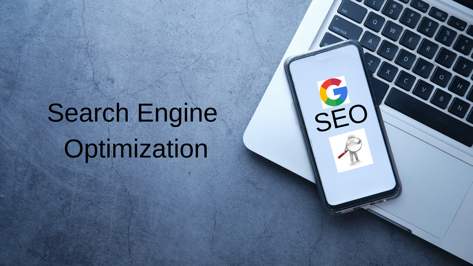 This image depicts search engine optimization (seo) on mobile and deskop devices