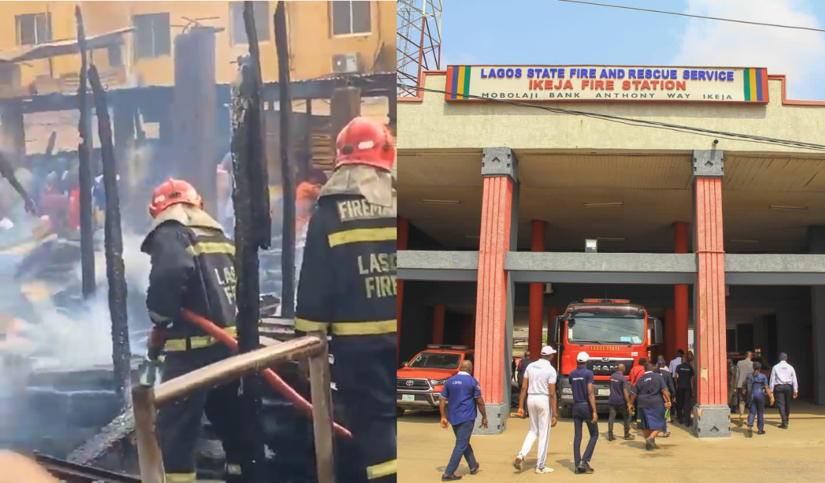 Lagos Fire Service Rescues Abule Egba Sawmill Fire Outbreak