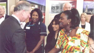 Rose Amankwaah met the then Prince Charles when he visited the hospital