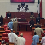 Nigerian Lawmakers argues over sitting arrangement after six weeks break