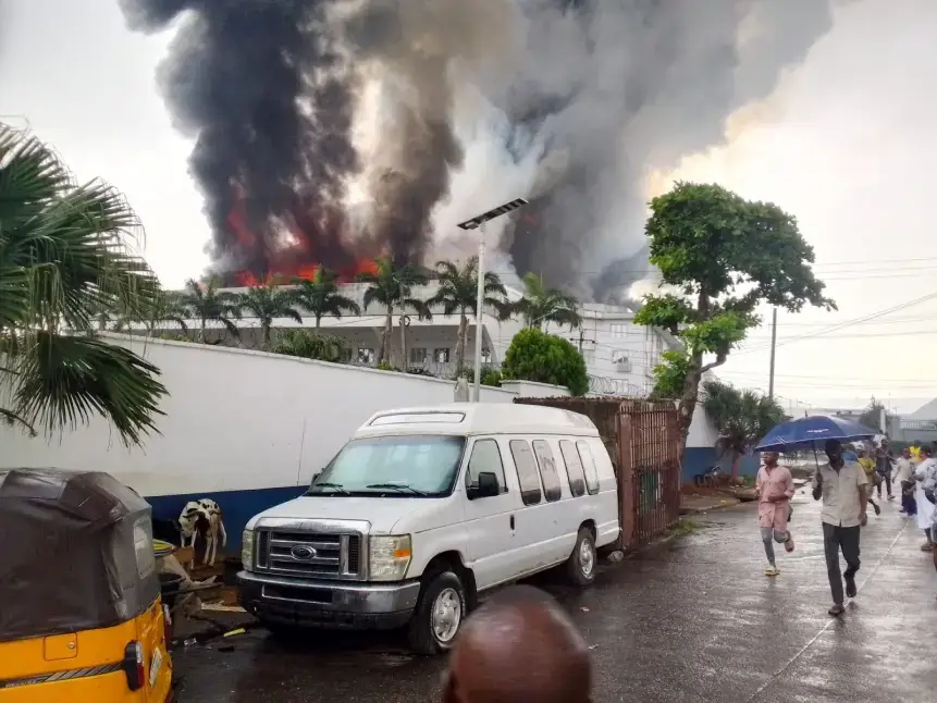 The headquarters of Christ Embassy Church, situated on Billings Way in the Oregun area of Ikeja, Lagos State, was engulfed by a significant fire earlier this morning.