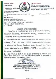 Police Summon NLC President Ajaero Over Terrorism Financing Allegations