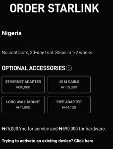 Starlink Doubles Monthly Subscription in Nigeria