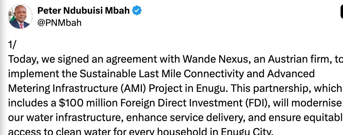 $100M Enugu Water Project