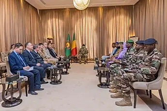 Mali President meeting Russian delegation