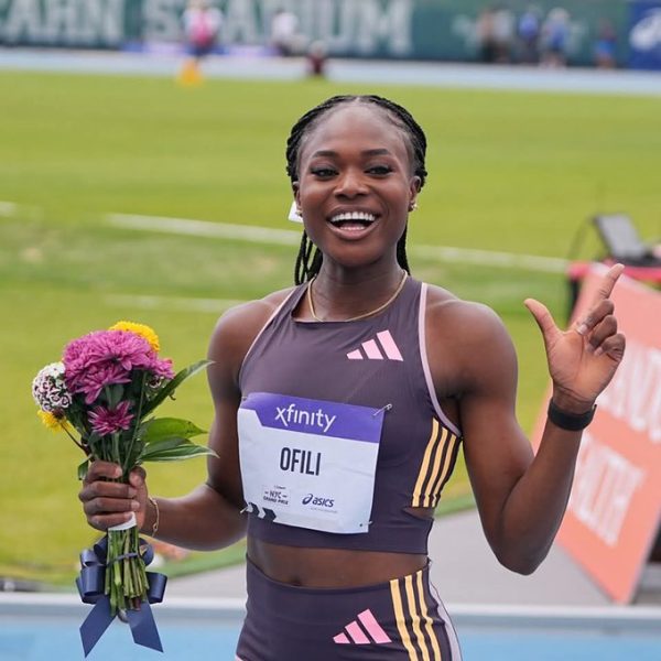 Nigerian sprinter Favour Ofili broke world record on Saturday, delivering a breathtaking performance at the 2025 Adidas Atlanta City Games. Racing at Piedmont Park, Ofili clocked a world-record time of 15.85 seconds (2.0 m/s wind) in the women’s 150m, becoming the first woman in history to run the event in under 16 seconds.