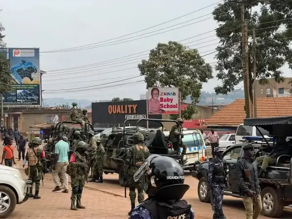 Soldiers Uganda Protest